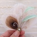 Bridal Headpiece, Bridal Fascinator, Feather Fascinator MINT, Wedding Hair Accessory, Mint Wedding - mint green, ivory, latte brown