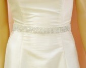 Rhinestone Wedding Sash Ribbon, Rhinestone Wedding Belt
