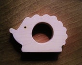 Wooden Hedgehog Teether- Natural Waldorf Teething Toy