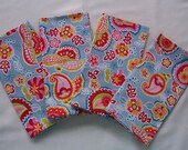 Fabric Cloth Dinner Napkins - Blue Paisley