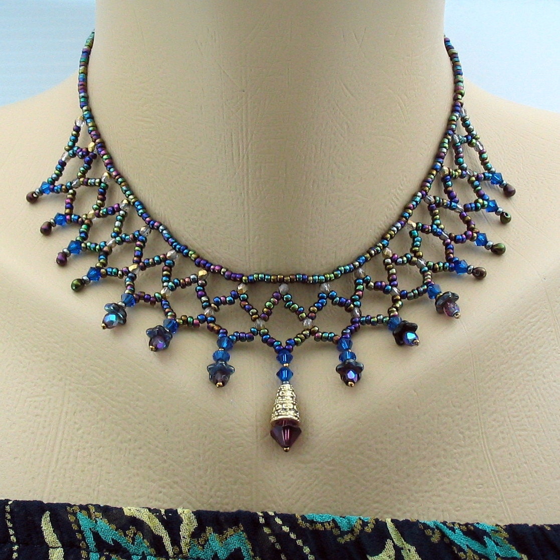 Handmade Victorian beaded choker