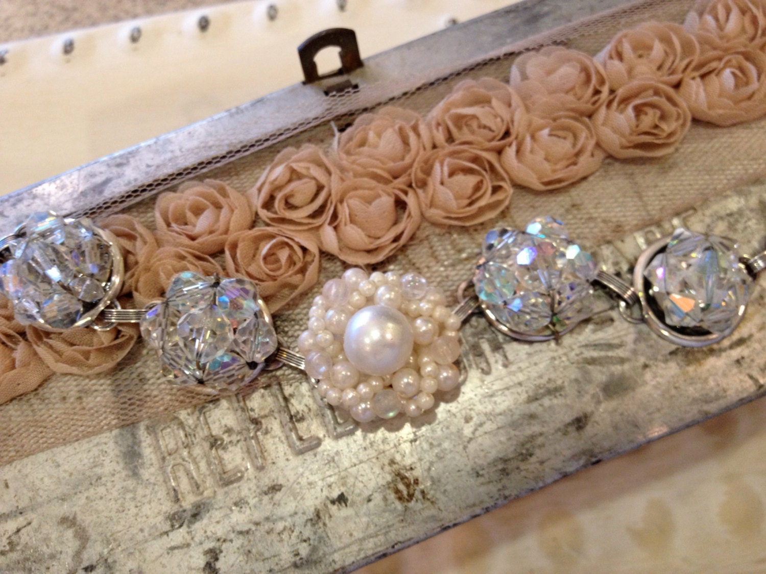 Repurposed Vintage Earring Bracelet