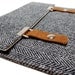 iPad case - gray herringbone