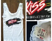 VINTAGE 70s Nashville Radio biker tank top