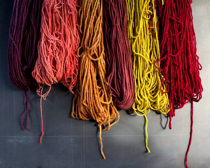 Colorful Wool - brightly colored wool, hand dyed, natural, fine art print