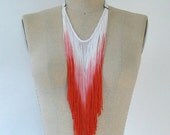 50% OFF SALE White Poppy Fringe Necklace