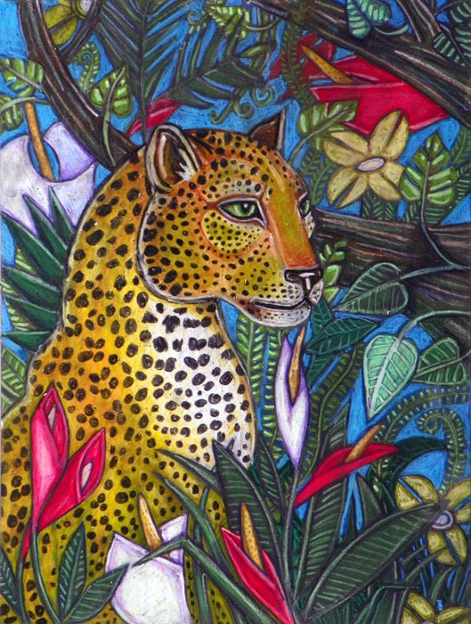 Leopard / Big Cat / Jungle Cat Animal Art Print by Lynnette Shelley