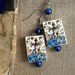 COIMBRA Portugal 17th Century  Pottery Earrings with Castle  Waterproof and Reversible