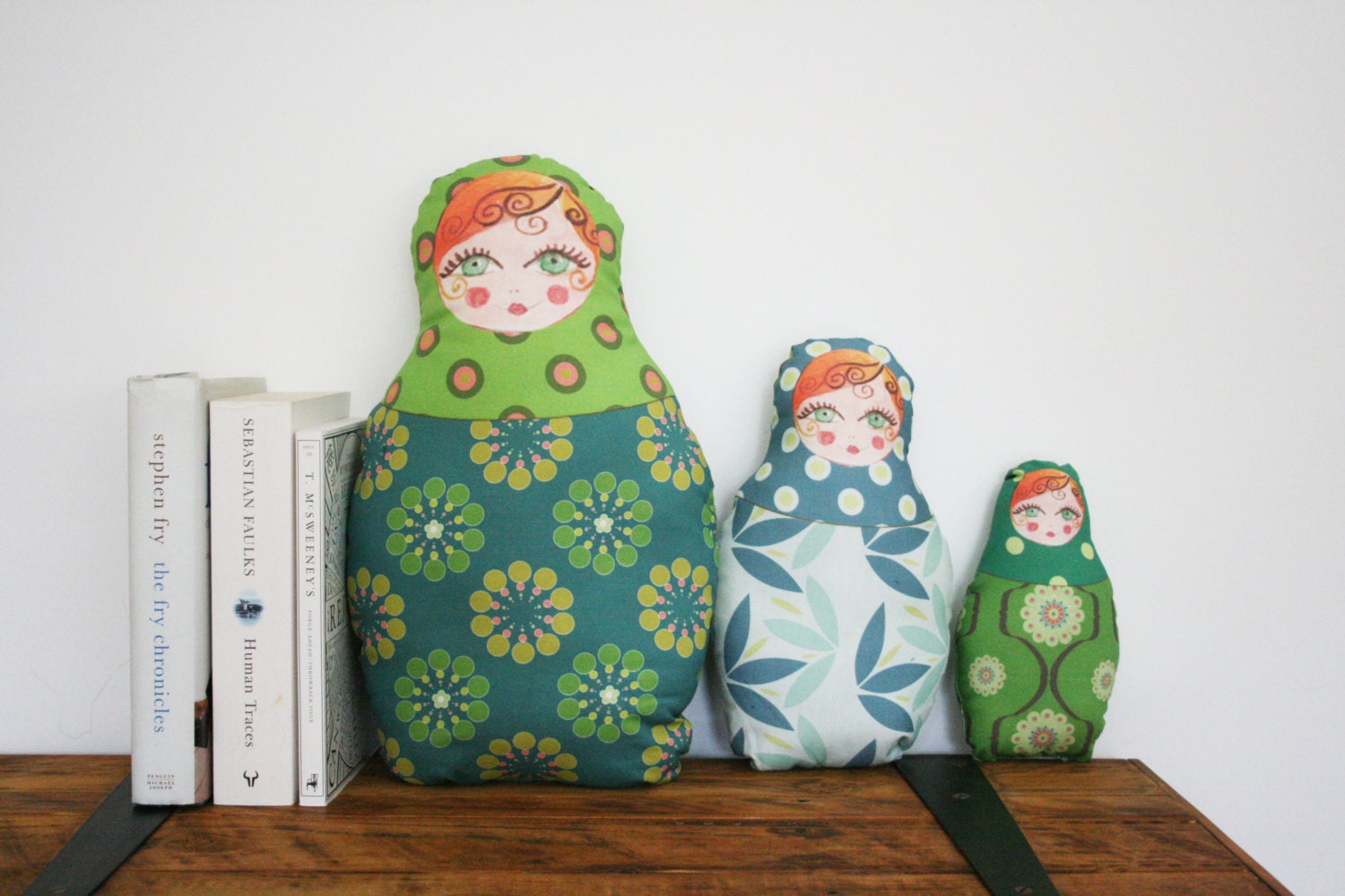 Family of Russian Doll Cushions - Blues