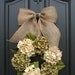 Wreath, Spring Wreaths, Year Round Floral Wreath, Shabby Chic Decor, Burlap Ribbon, Floral Decor, Spring Wreaths, Spring Hydrangeas