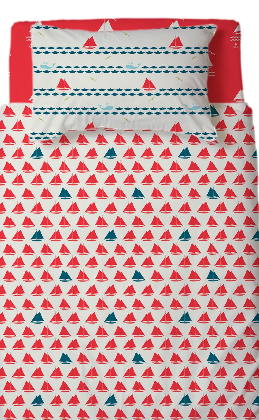 Duvet Cover and Pillowcase Set - Toddler -  GOTS CERTIFIED ORGANIC - Limited quantities