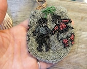 Vintage Child's Beaded Purse Very Small Assemblage Mixed Media Supplies