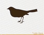 Vinyl Wall Decal SALE- DARK BROWN Bird Vinyl Wall Graphic, Vinyl Wall Decal, Sticker, Free Shipping