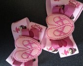 Felt hair clip-2 pink ballet shoes hair clips