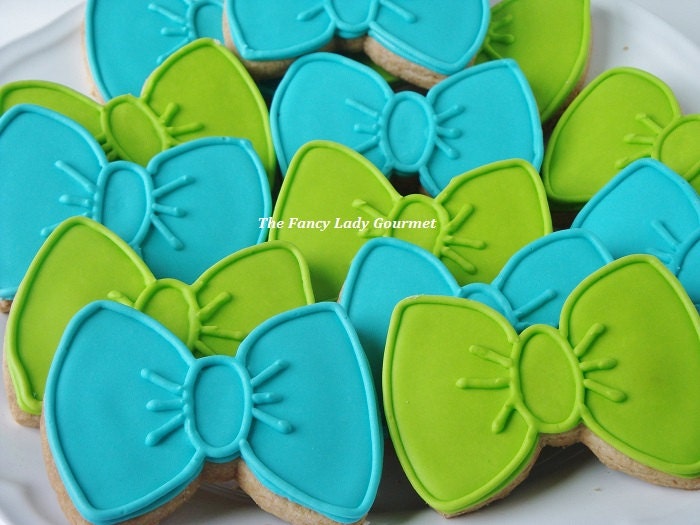 Fancy father's day bow tie cookies 1 dozen
