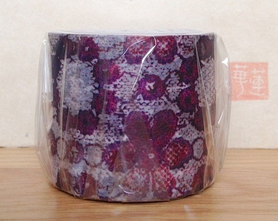 zwillinge - washi paper masking tape - lace - 45mm - single piece - violet, brown or blue