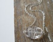 Quartz Nugget Wrapped in Sterling Silver.