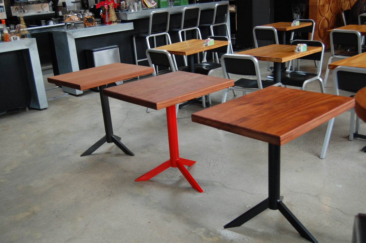 Furniture - Restaurant  Table - Reclaimed Wood Tripod Table