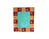 Modern Patchwork Baby Quilt - Dancing Square Border