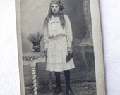 Antique Girl Photo Portrait Postcard/ Vintage Photo Postcard/Photography/Paper Ephemera/Antique/Snapshot/Old Photo/Collectibles