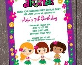 Luau Birthday Invitation - 1.00 each with envelope Il_170x135