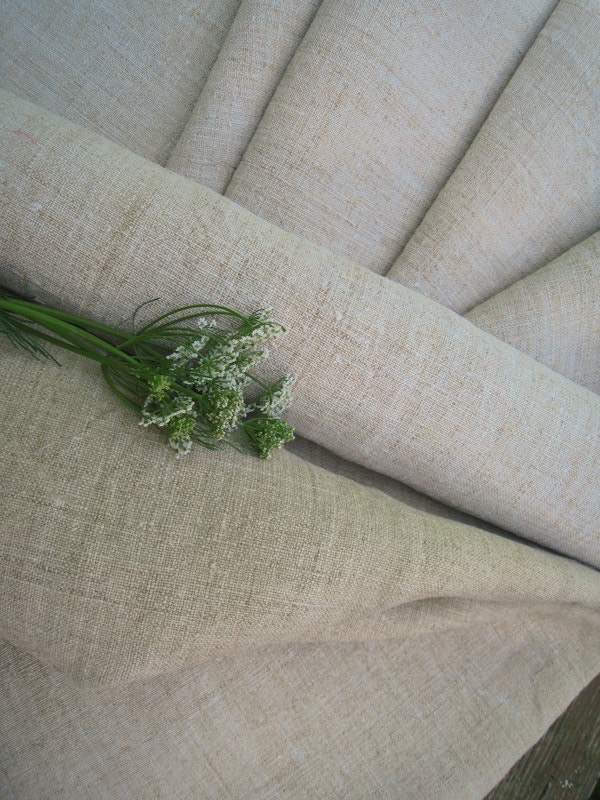 antique Plain 4.372y elegant oatmeal upholstery fabric hemp linen 25.59wide