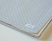 Sale-- Organic Baby Blanket - Gray White Dots Organic Blanket - READY TO SHIP