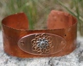 Cuff bracelet hand formed copper cuff bracelet