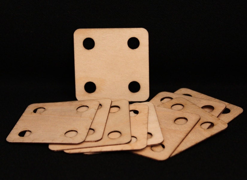 2" Wooden Tablet Weaving Cards