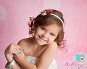 Savannah - Felt Rose Cluster Thin Classic Headband (many colors available)