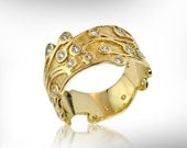 Wedding Ring, 14K Engagement Ring, Diamond Weddings Ring, Wedding Band