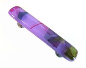 Purple Lavender Art Glass Cabinet Hardware - Custom Sizes and Screw Placement