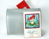 Quilted Fabric Postcard - Delight in the little things