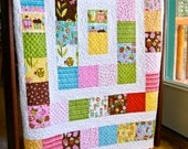 Quilt Baby Toddler Cherry on Top Patchwork Keiki Moda Lap Throw Nursery Cot