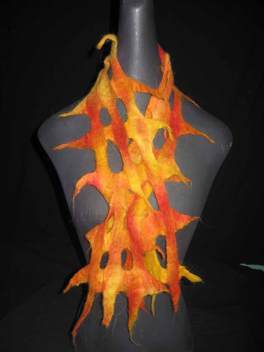 Felted Llama Scarf Autumn