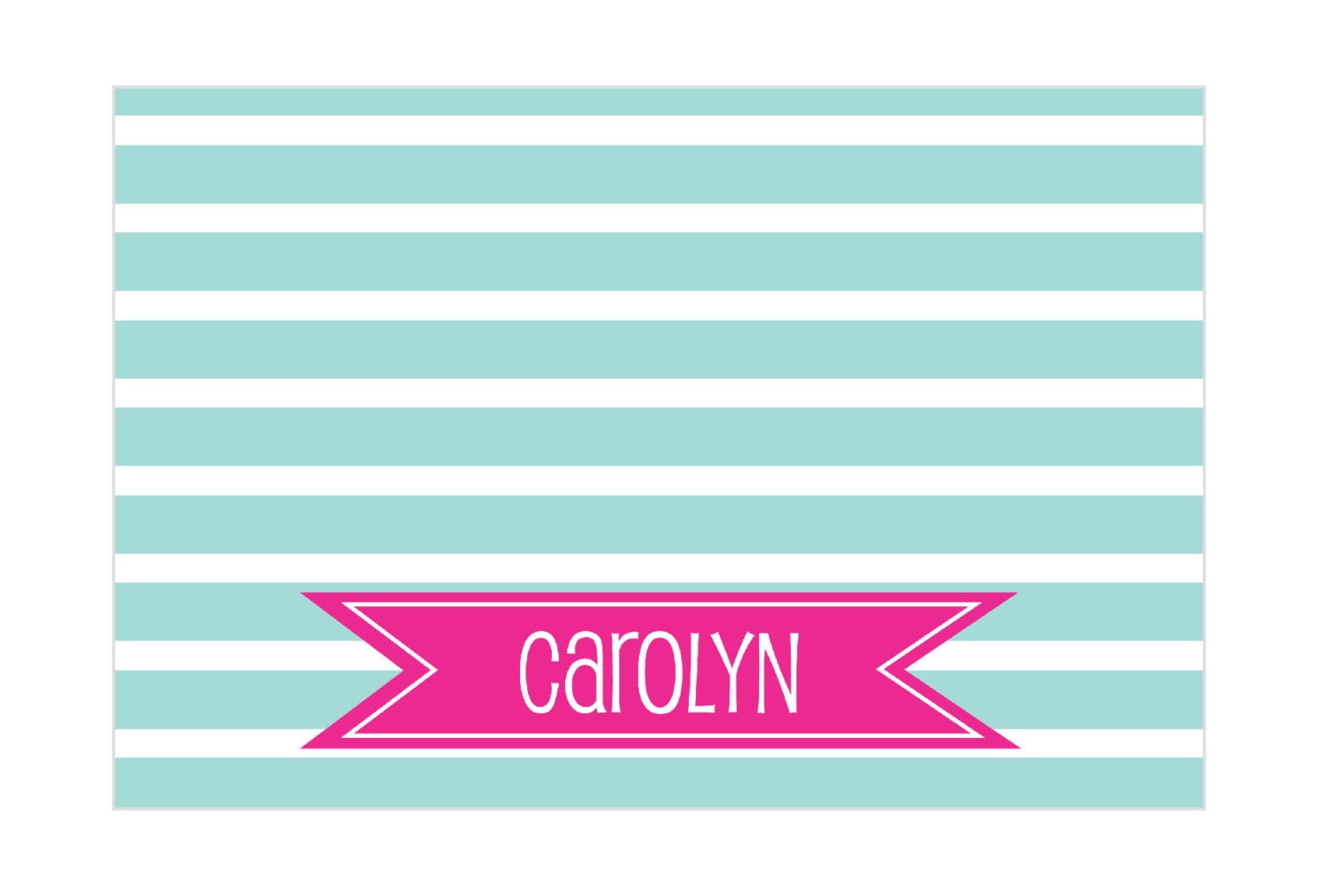 Personalized Placemat - STRIPE Collection, you pick colors