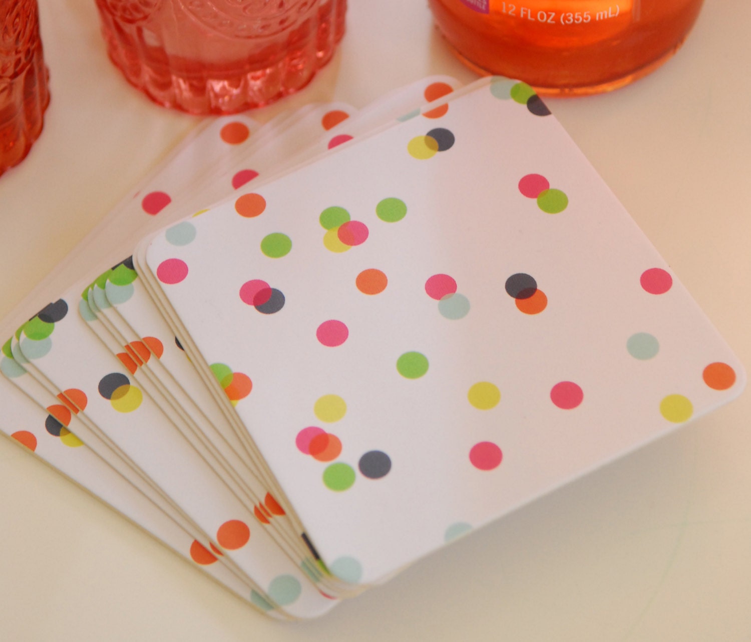 Coasters - CONFETTI Design - set of 12