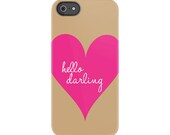 Personalized iPhone Case - HELLO DARLING Collection, choice of color