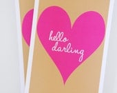 Notepads, set of 2 - HELLO DARLING Collection - you pick colors
