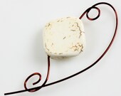 Shawl Pin or Scarf Pin - White Marcasite Diamond