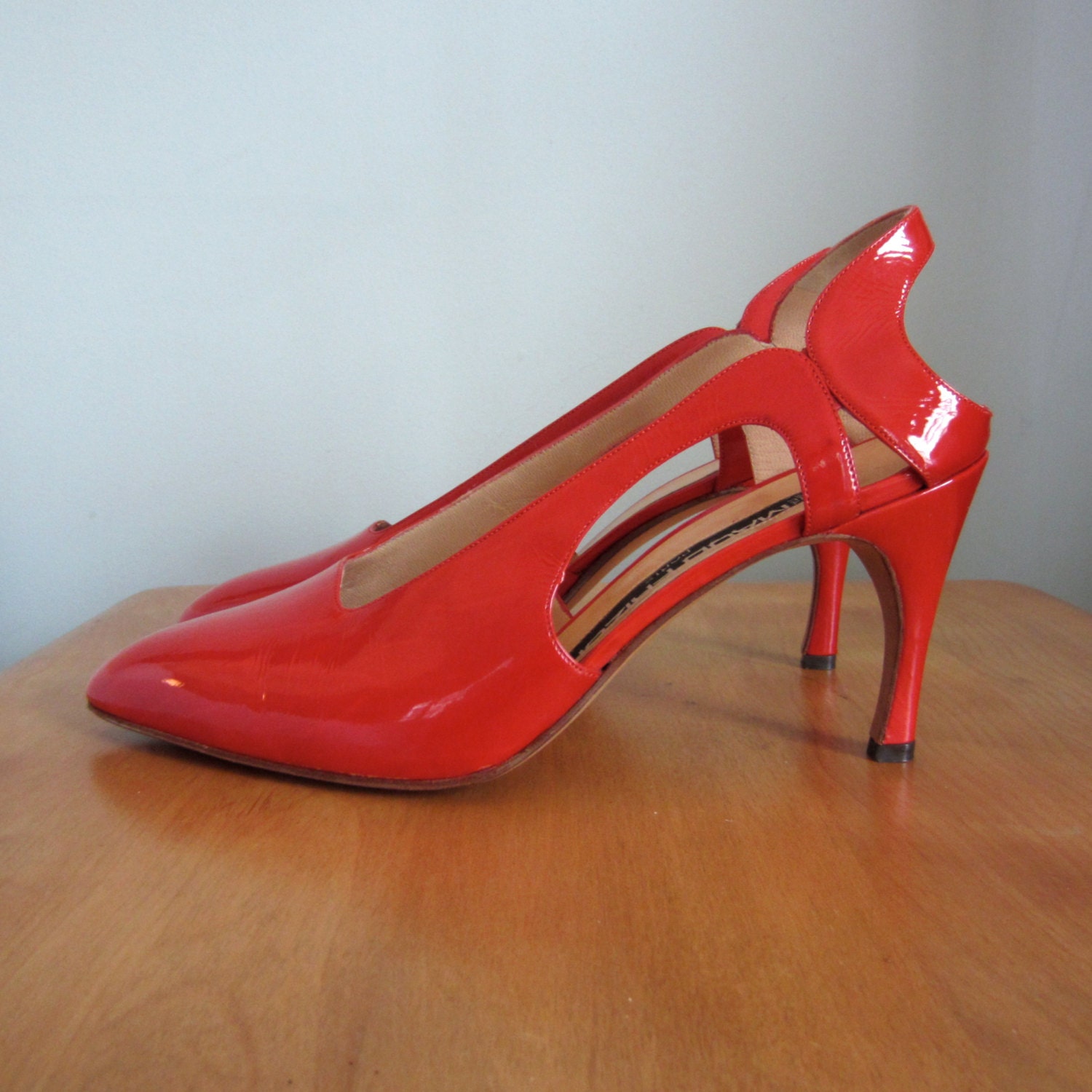 80s Maud Frizon Red Patent Heels