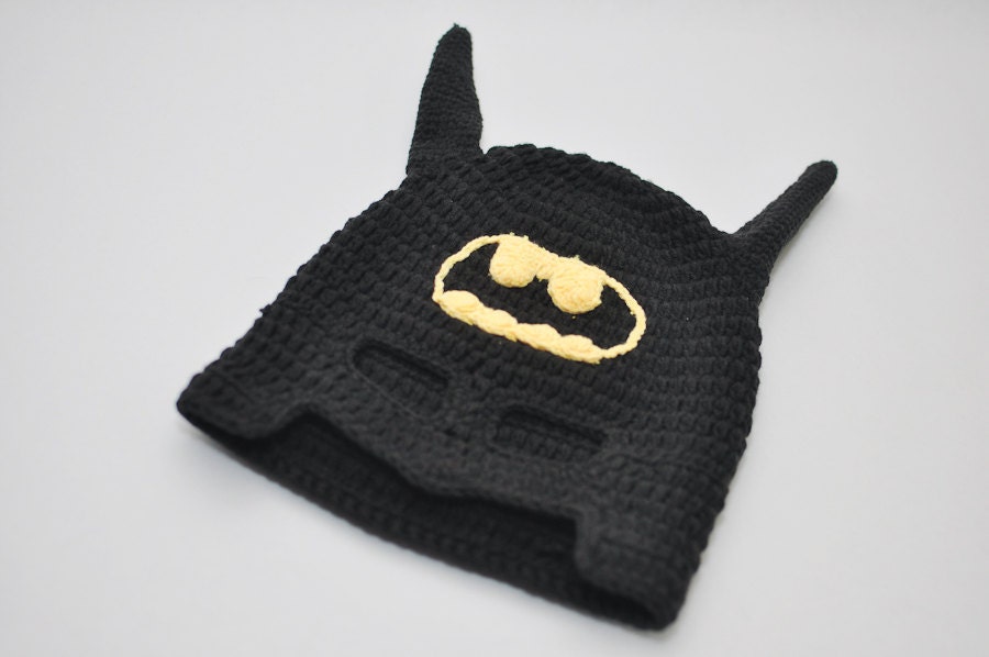 Batman hat crocheted baby hat photo prop children hat