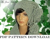 Slouchy Scarflette PATTERN, Carina, PDF DOWNLOAD