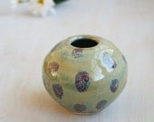 Round Vase - Simple Ceramic Vase - Handmade Stoneware Pottery Flower Vase Home Decor Ready to Ship Made in USA