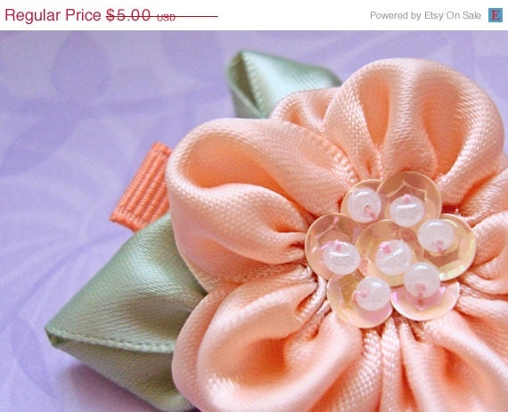 HAIR CLIP SALE... Sabah / Peach Blossom  hair clip - no slip grip