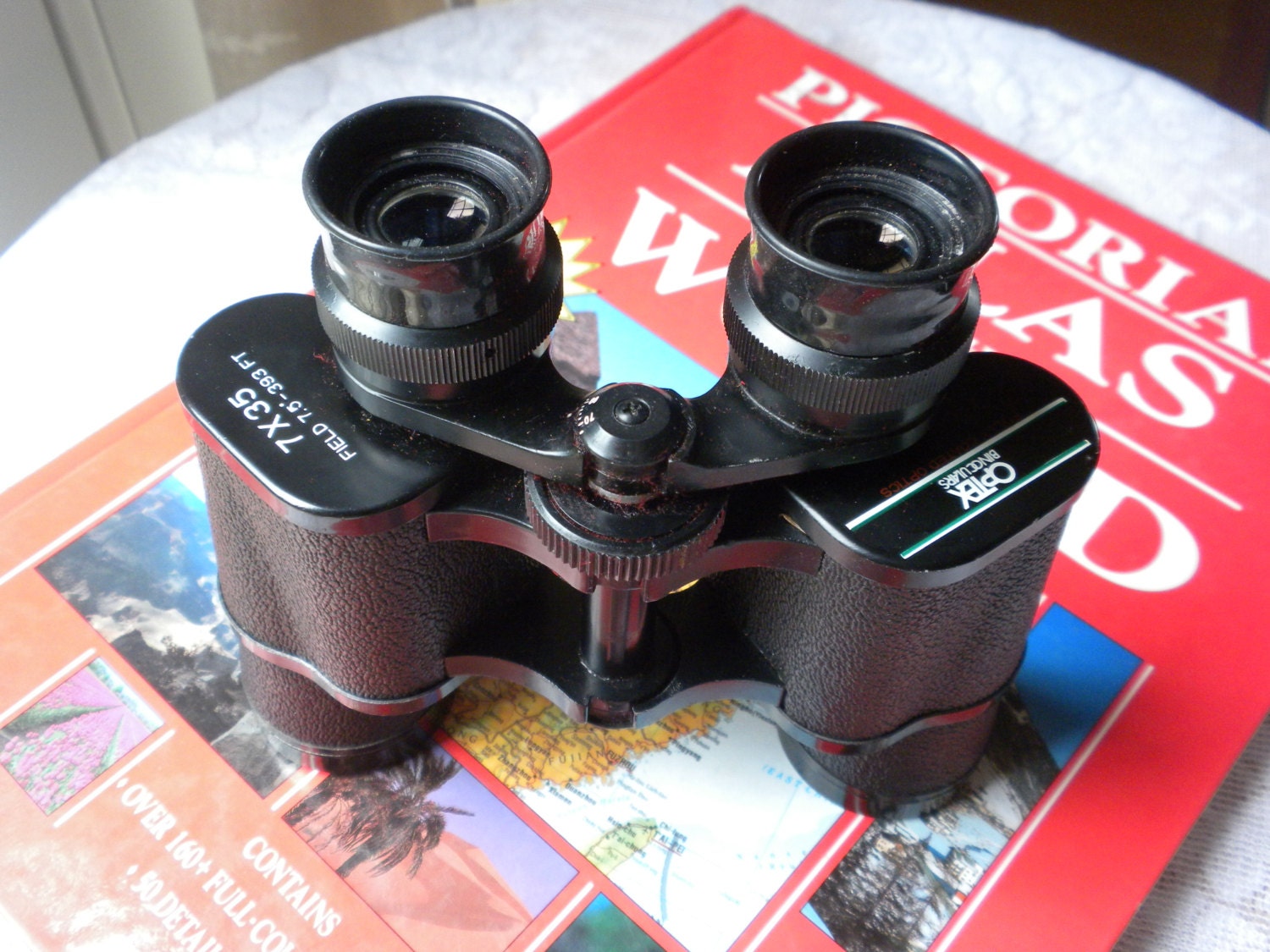 vintage field bionculars, Optex, 7 x 35, in original box