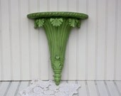 SALE Hollywood Regency Green Apple Wall Shelf