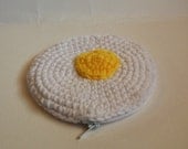 Sunny Side Up Egg Zippered Wallet- Breakfast Fun