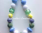 Spring Sparkle Colorful Girl's Chunky Necklace B4G1 Free