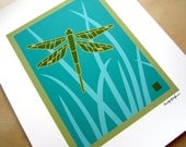 Dragonfly in Grass Giclee print